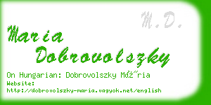 maria dobrovolszky business card